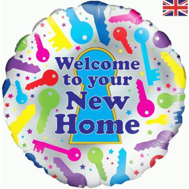 18 Standard Foil Welcome to your New Home Helium Balloon