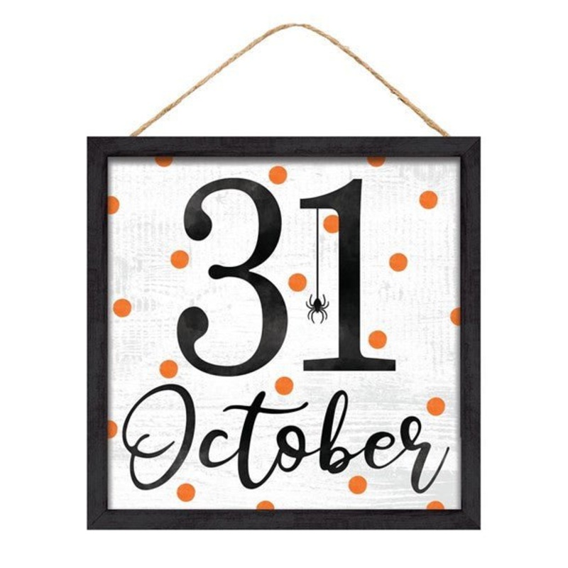 10" October 31 Square Sign