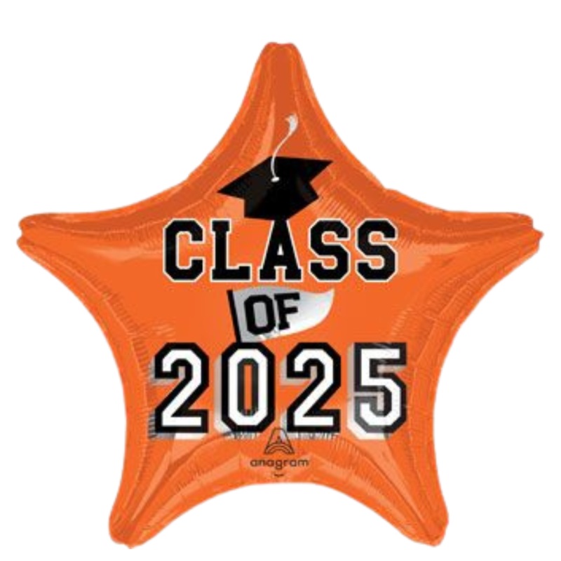 19" Class Of 2025 Orange