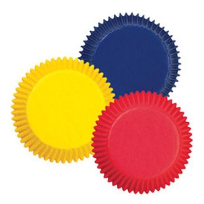 Assorted Primary Colors Baking Cups | 75ct