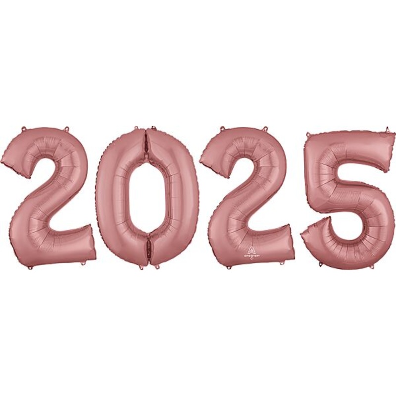 2025 Anagram Numbers Kit - Rose Gold 34 Balloon