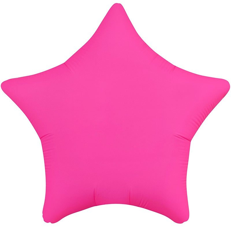 Neon Pink Star Mylar 18" | 1ct