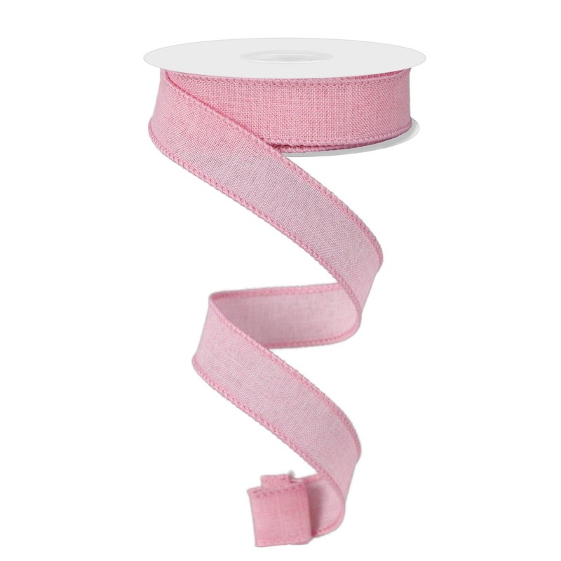 7/8" Lt Pink Royal Burlap Ribbon - 10Yds
