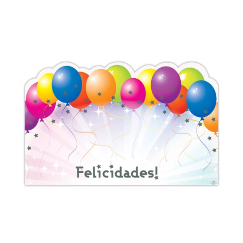 Felicidades Balloons Enclosure Cards | 50 Count