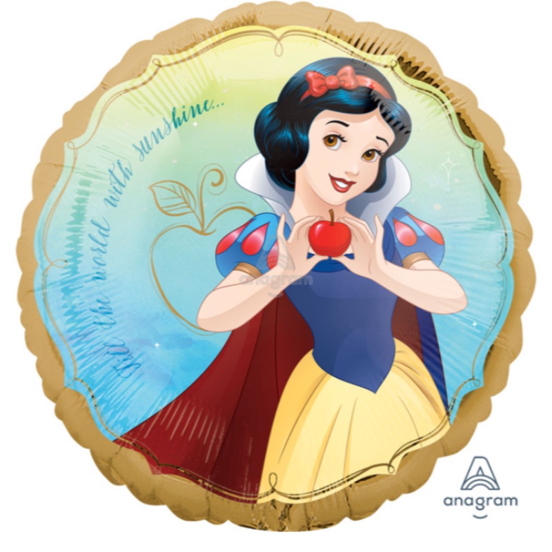 18" Snow White Once Upon A Time Inflated with Helium and Ribbon