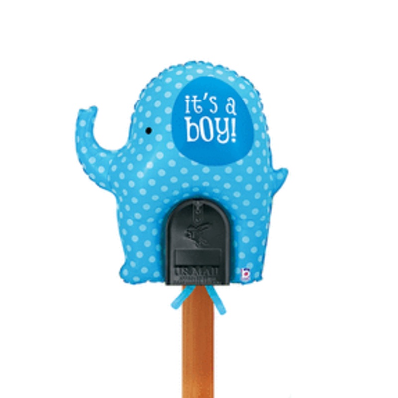 31" It's a Boy Elephant Mailbox Balloon