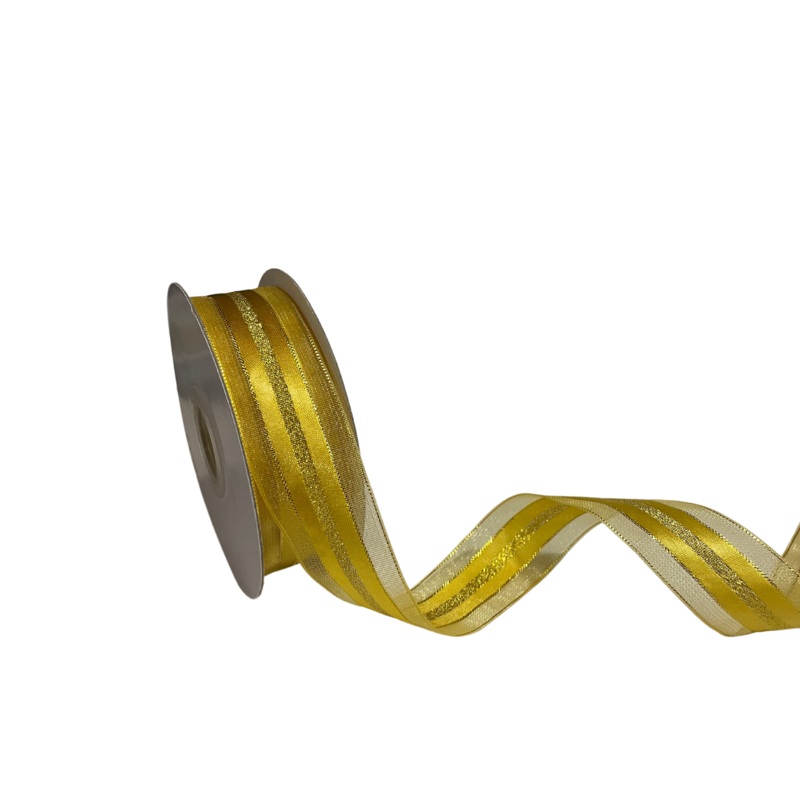 ADRINA SATINZA | GOLD WITH GOLD | 25MM | 18MTR