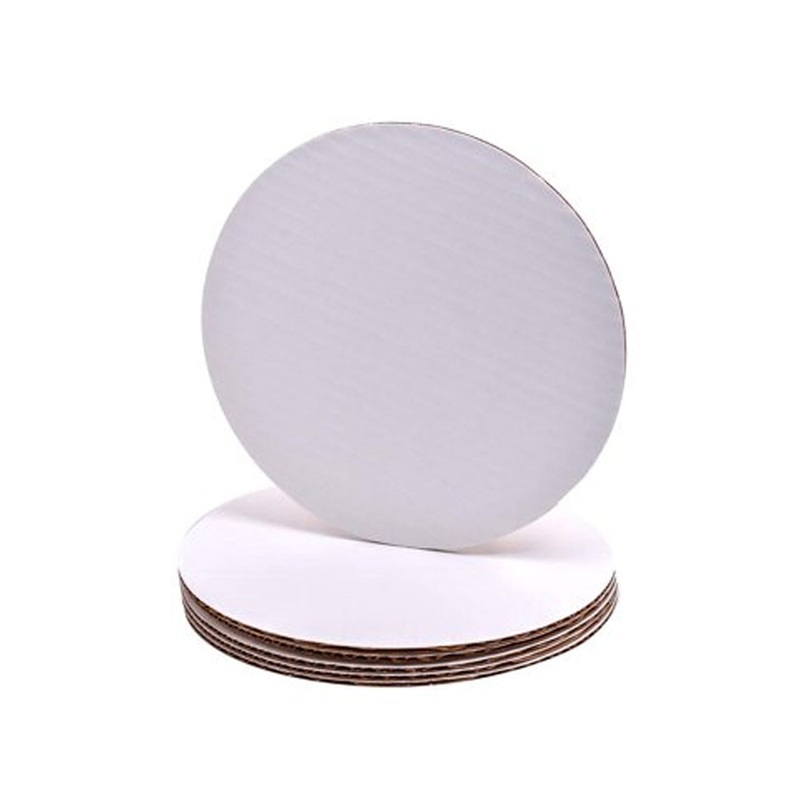 White Corrugated Cake Board 10in Round
