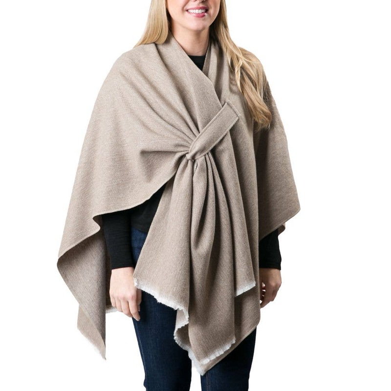 Top It Off - Oversized Keyhole Wrap - Fall 2024: Khaki