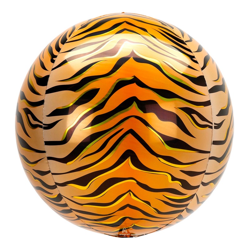 Tiger Print Orb Balloon Helium-Filled (local only)