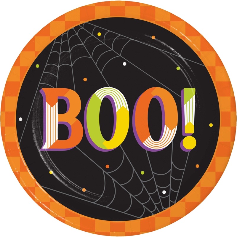 Halloween BOO! Paper Dessert Plates 7" | 8 ct