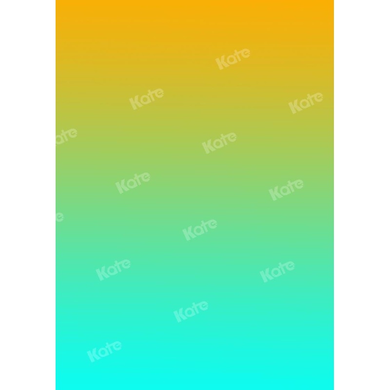 Kate Abstract Gradient Orange to Green Backdrop Designed by Kate Image 3x5ft(1x1.5m) Microfiber (Printed)