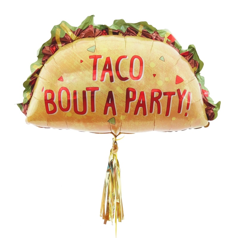 Taco Bout A Party Balloon Taco Only Helium-Filled (local only)