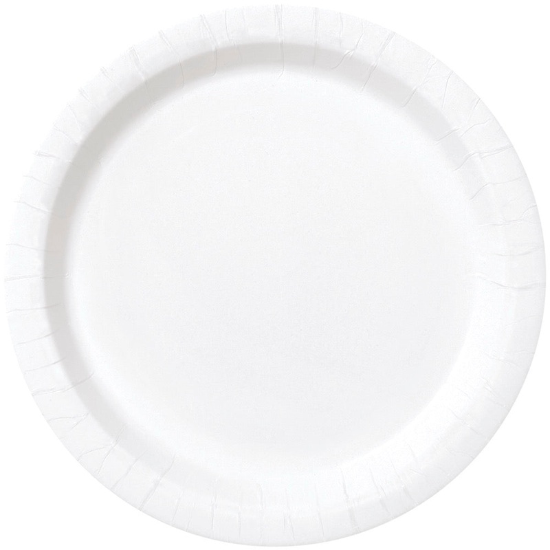 White Round 10in Dinner Plates 20