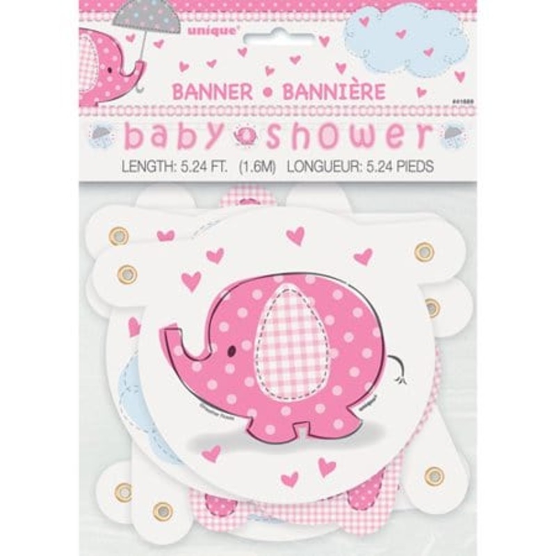 Umbrellaphants Pink Jointed Banner