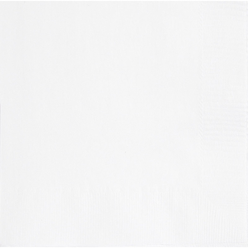White Beverage Napkins 40