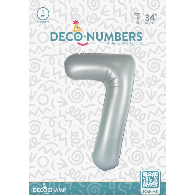 7 DecoNumber Grey 32181 - 34 in