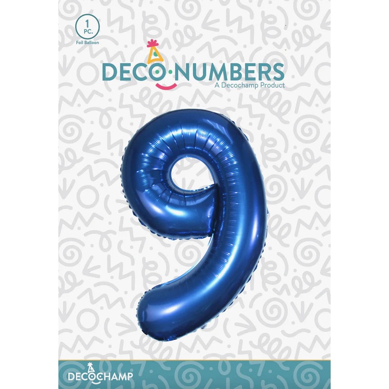 9 DecoNumber Navy Blue 321738
