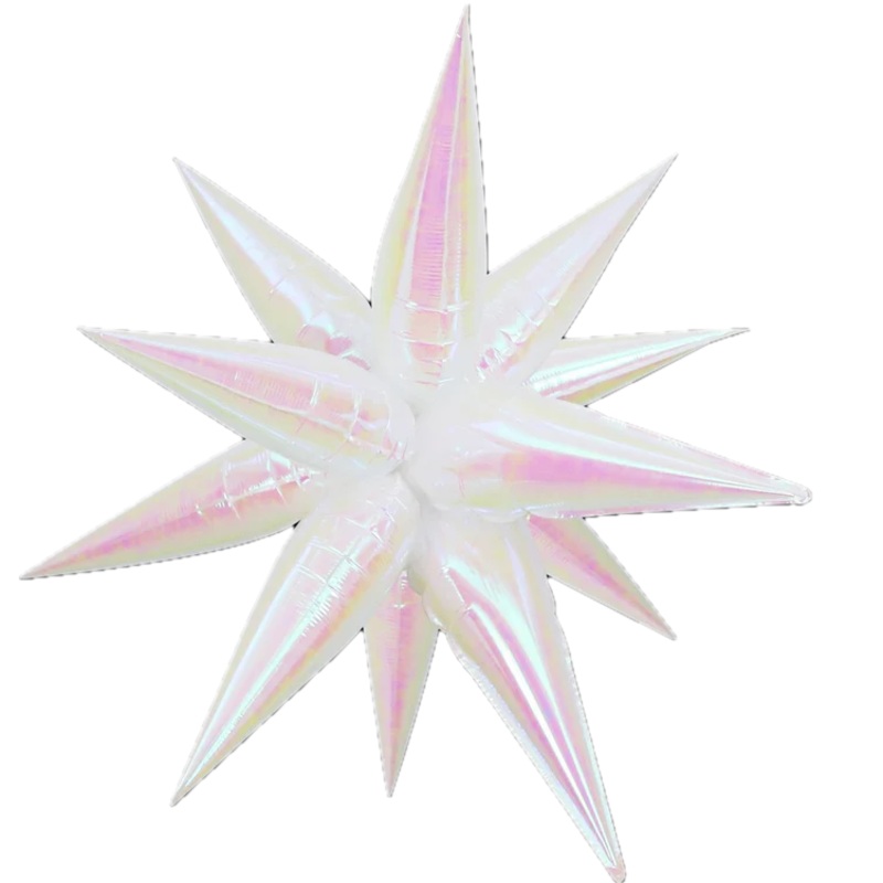 Exploding Star Pearl White Iridescent 40112