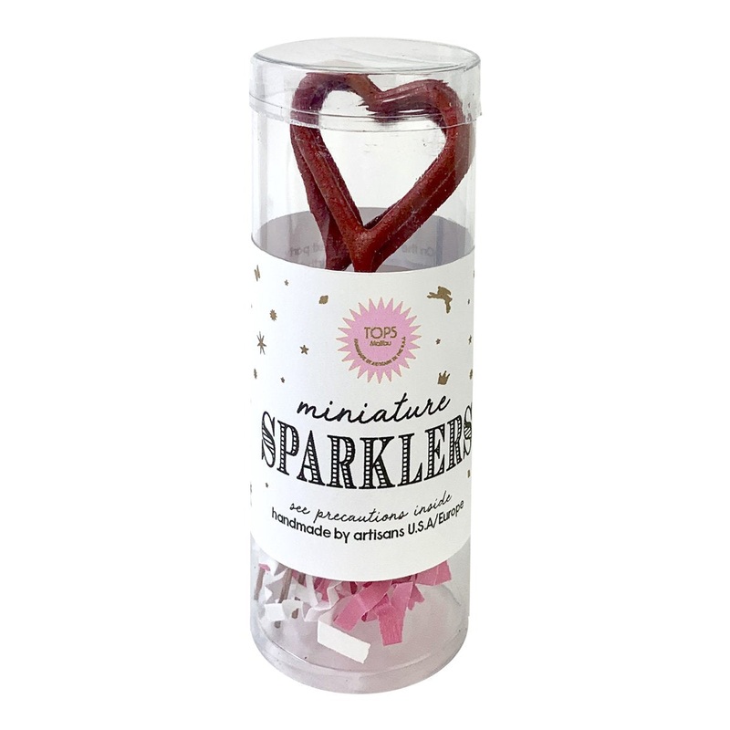 Mini Red Heart Sparkler Set