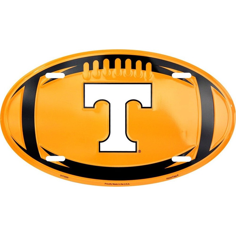 University of Tennessee Embossed Metal Oval License Plate