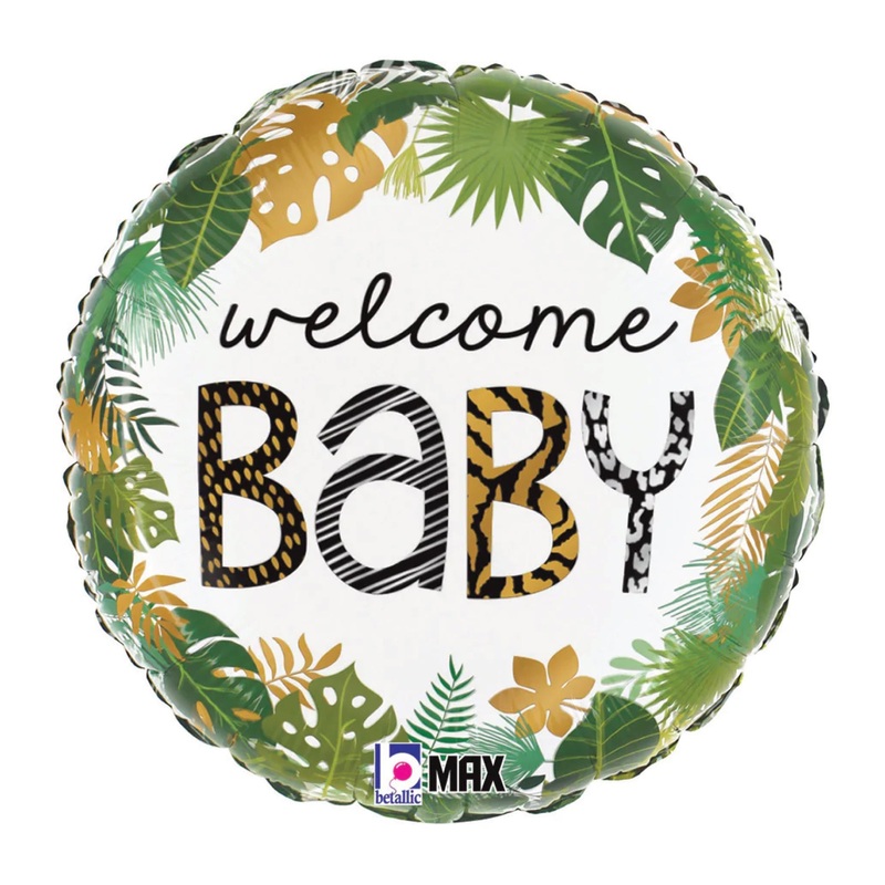 Welcome Baby Jungle Mylar Balloon, 18" | 1ct