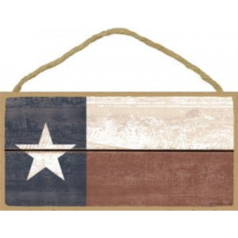 Texas Flag Wooden Sign