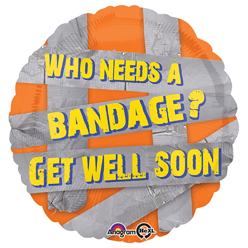 Who Needs A Bandage? Duct Tape Get Well Soon 18 Balloon