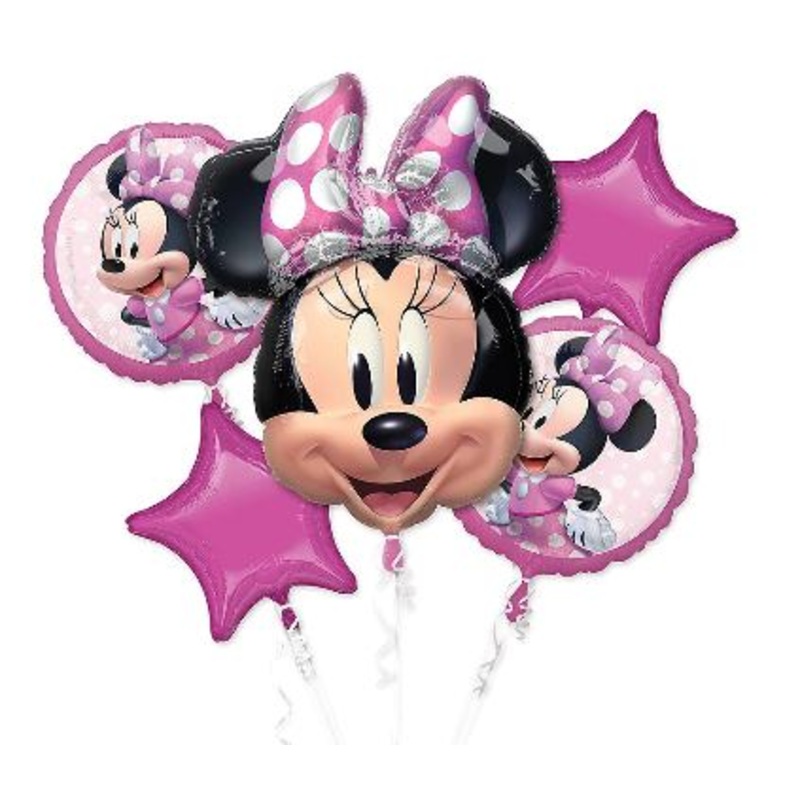 Minnie Mouse Balloon Bouquet  | 5 pcs
