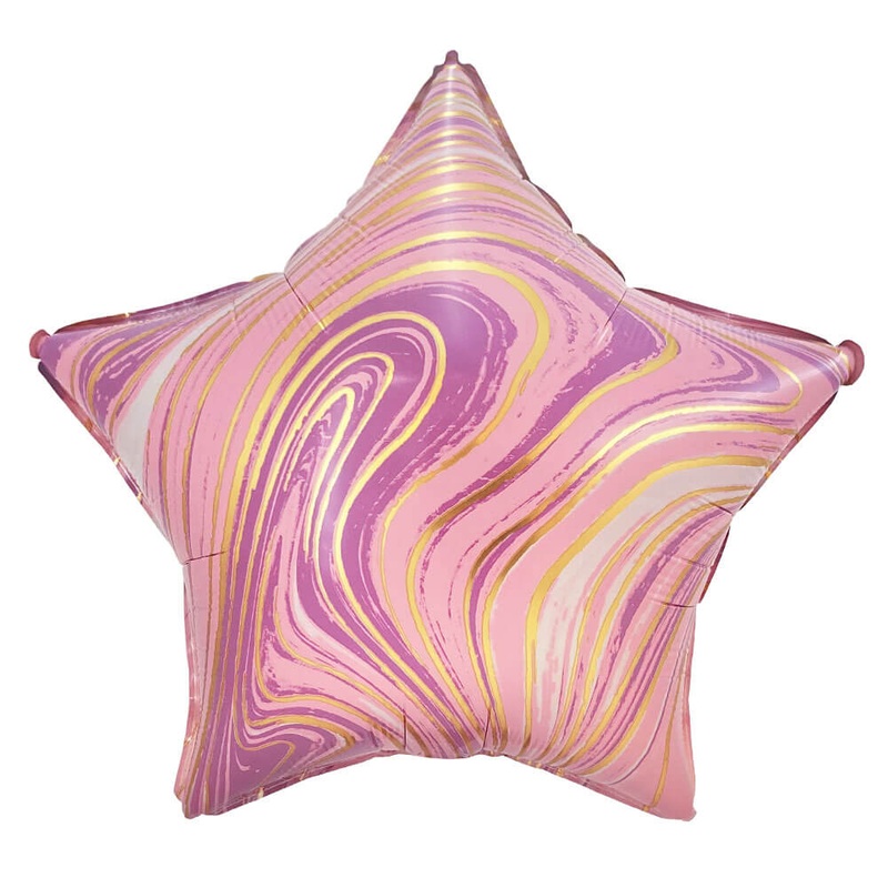Agate Star - Lavender & Gold 18 Balloon