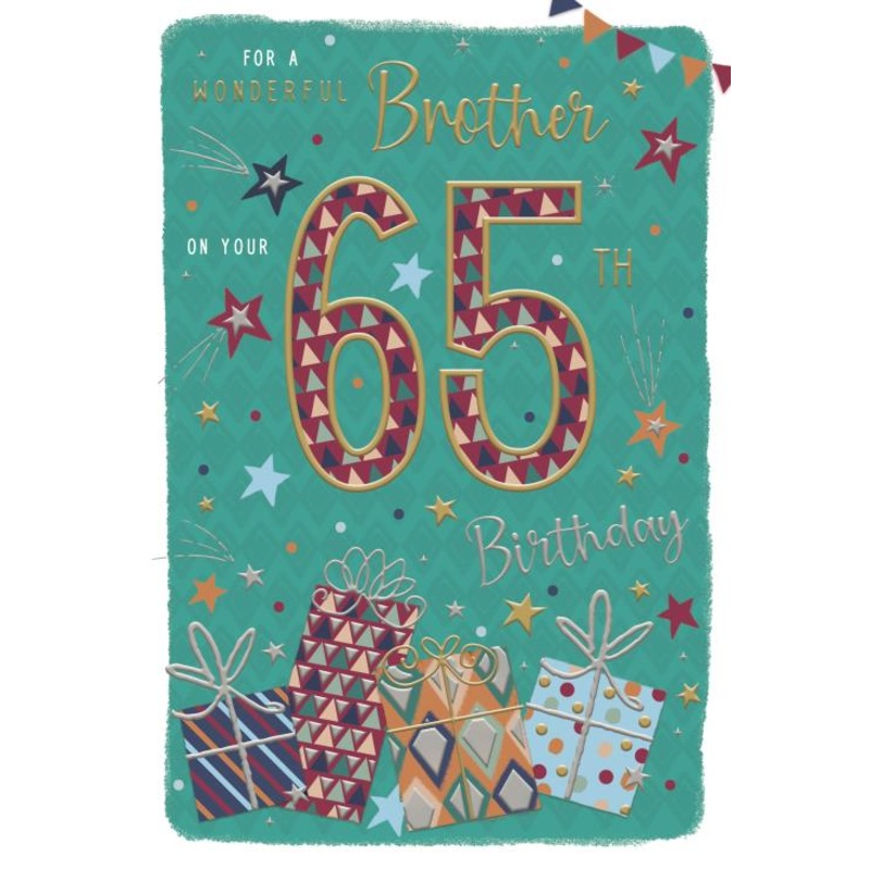Brother 65 Birthday Card