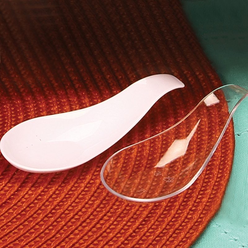 White Mini Dessert Spoon Plate 3 (28 count)