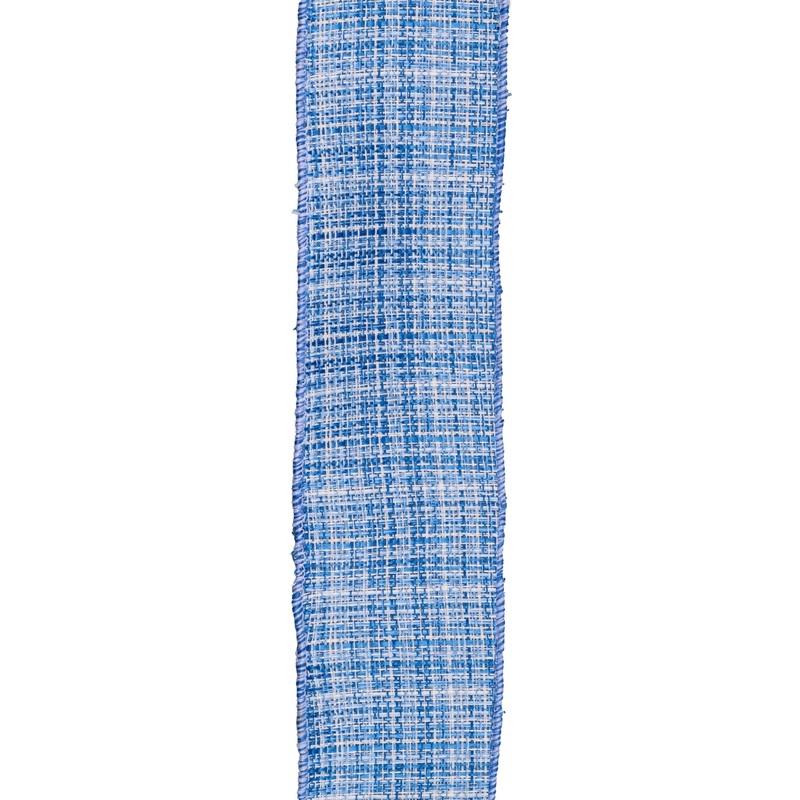 1.5" Cross Check Ribbon: Blue - 10yds