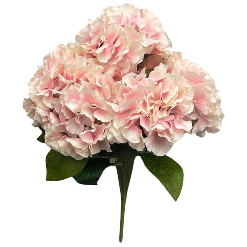 18 Silk Pongee Hydrangea Bush - Pink (1 Bouquet)