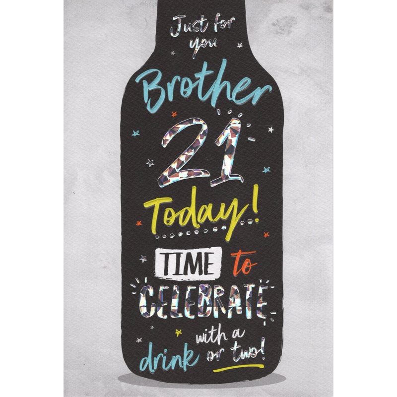 Brother 21 Birthday Card