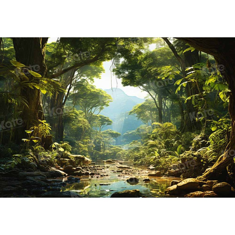 Kate Adventure Forest Backdrop Designed by Emetselch 7x5ft - small kids sitting / cake smash Microfiber (Printed)