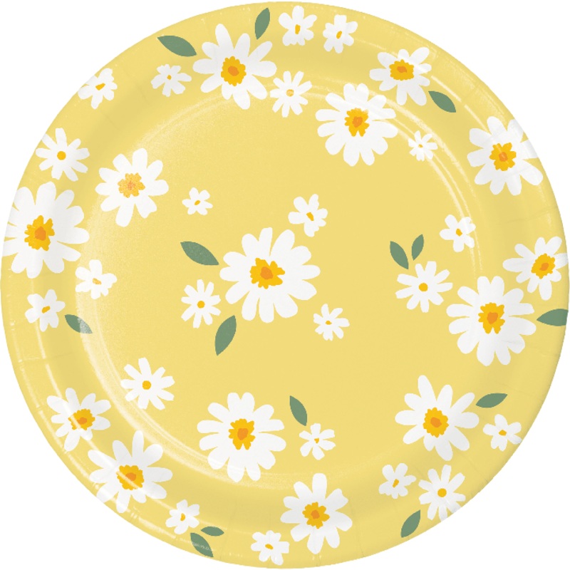 Sweet Daisy Paper Plate 9" | 8 ct