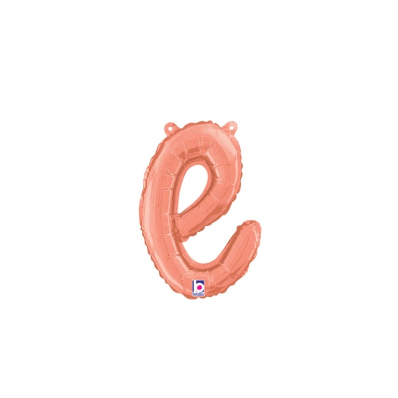 Rose Gold E Script Letter 07054