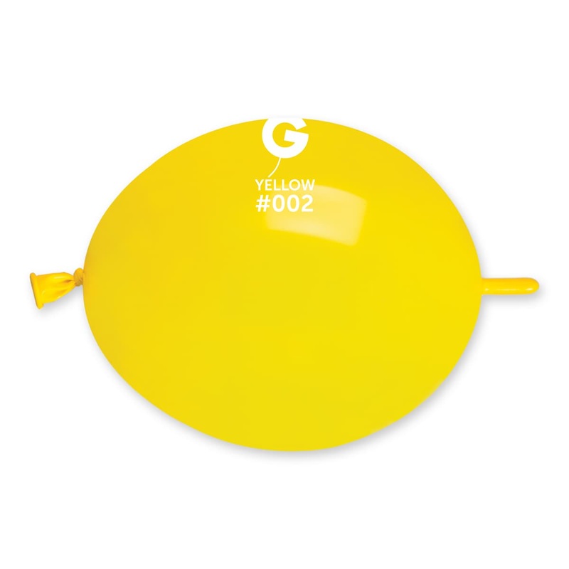 Yellow #002 G-Link 6 Latex Balloons (100 count)