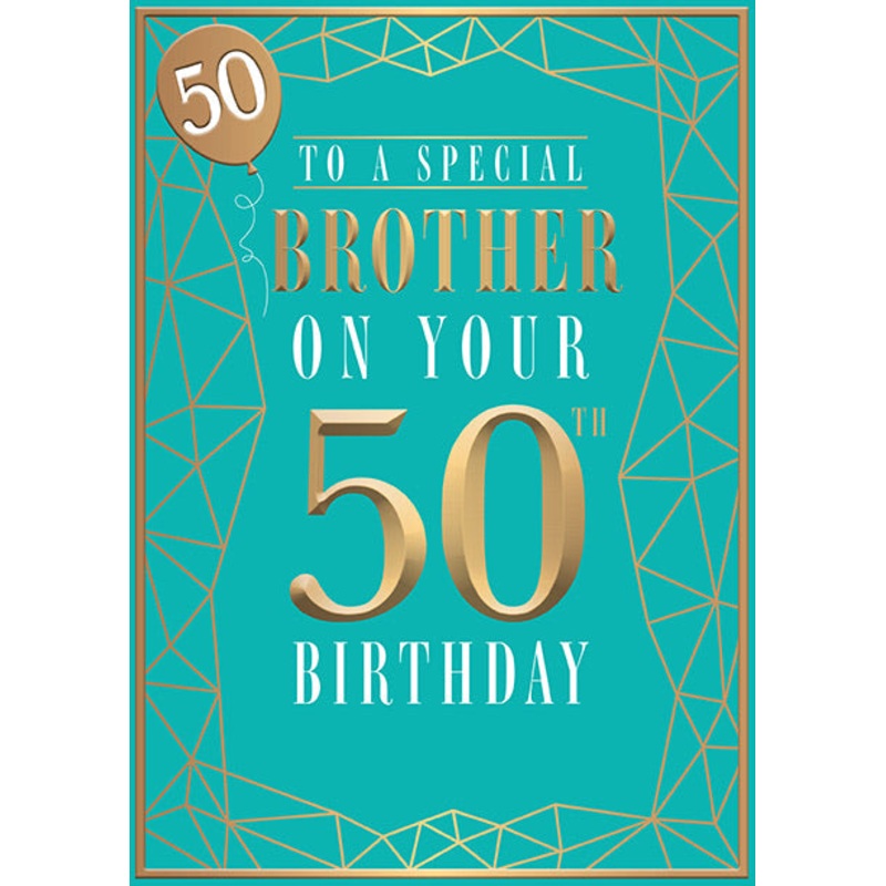 Brother 50 Birthday Card