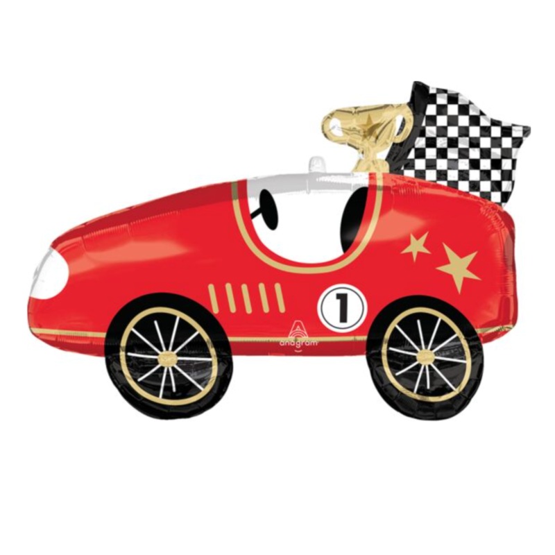 Classic Red Race Car Balloon Helium-Filled (local only)