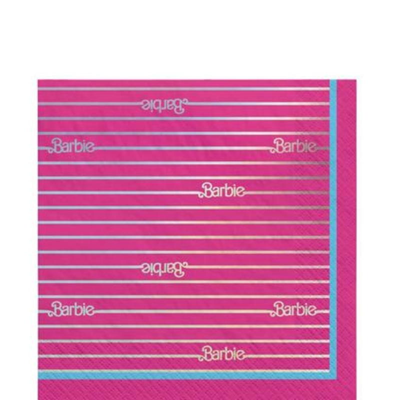 Malibu Barbie Paper Metallic Lunch Napkins | 16 ct