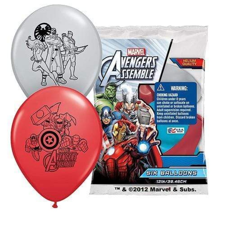 12 Avengers Assemble Latex Balloons 6 Count