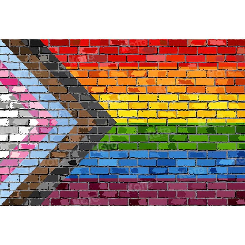 Kate Arrow Wall Gay Pride Month Love is Love Backdrop for Photography 7x5ft - small kids sitting / cake smash Microfiber (Printed)