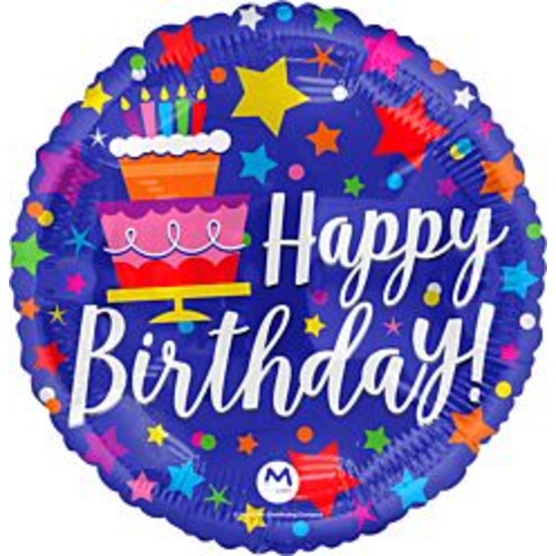 #033 Happy Birthday Stars & Cake Supershape