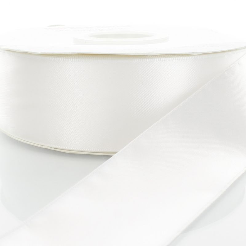 #16 Offray Single Face Satin Ribbon - 2 1/4" Wide, 50 Yards Long | 1 Spool White