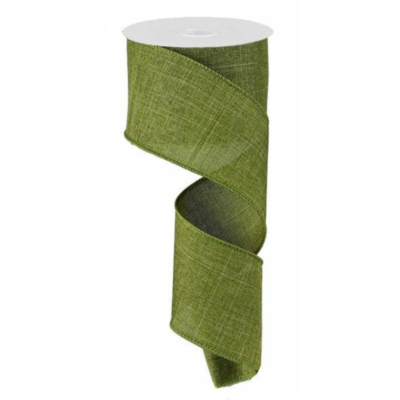 2.5" x 50yd Moss Green Royal Faux Burlap Ribbon