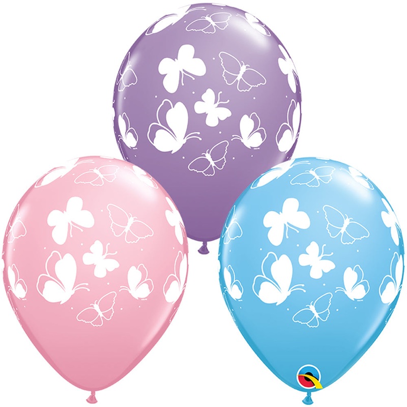 Beautiful Butterflies 11 Latex Balloons (50 count)