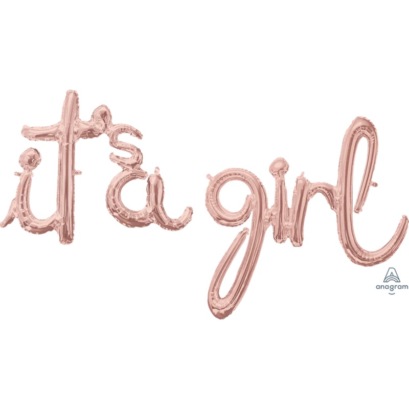 Script Phrase It's a Girl Rose Gold 3916311