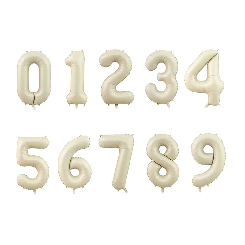 34" Cream Foil Balloon Number 0